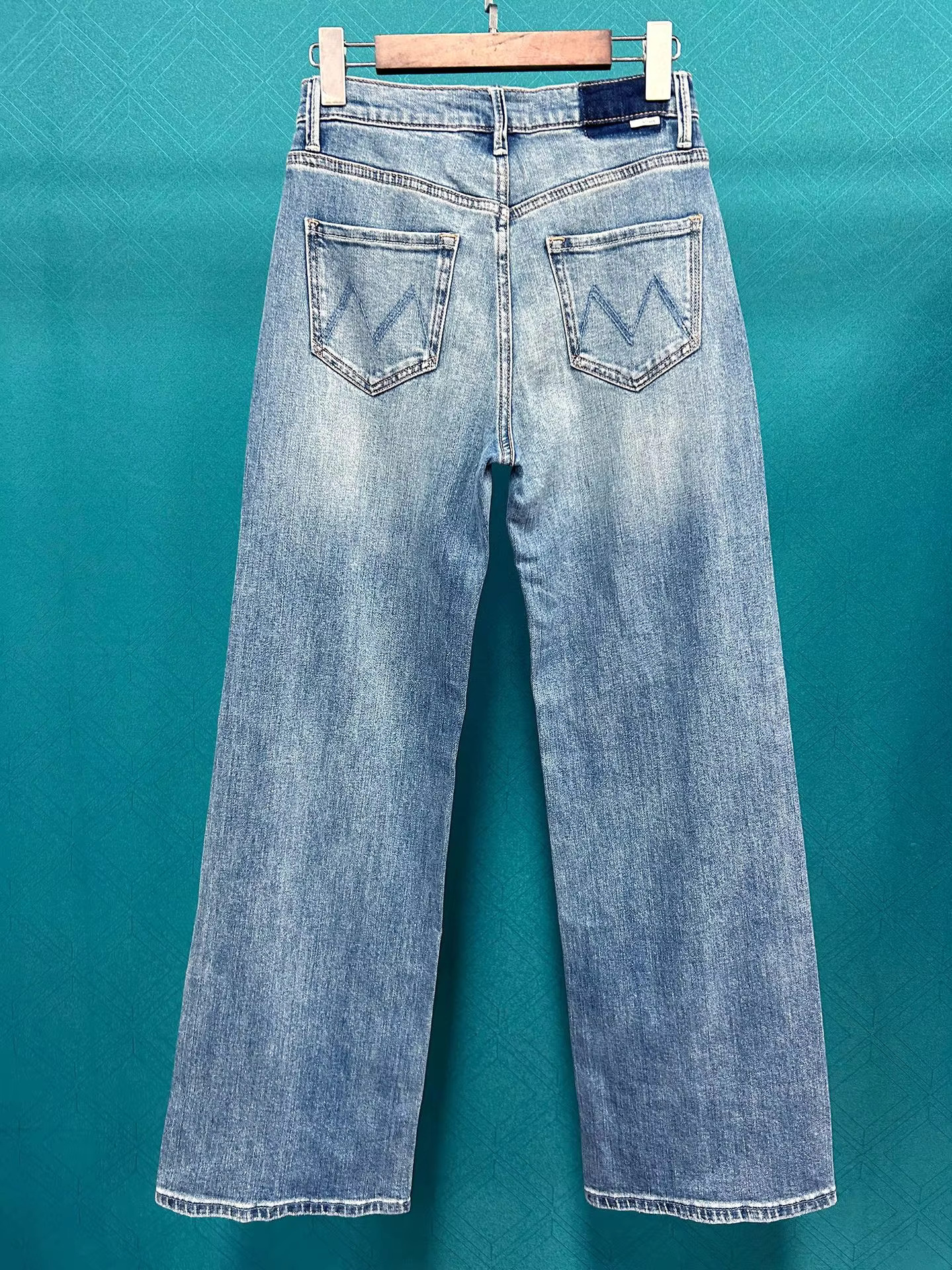 Women Retro Long Denim Pants High Waisted Loose Fitting Slightly Flared Jeans 2025 New