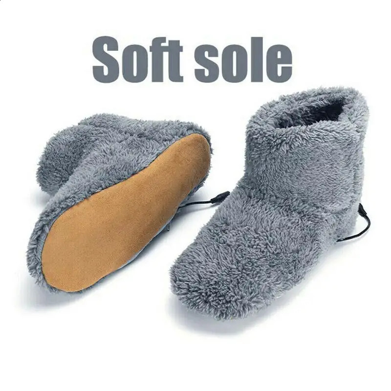 Winter USB Electric Heating Shoes for Women Men Comfortable Plush Foot Warmer Boots warm Heated Shoes Slipper Indoor Outdoor 250120