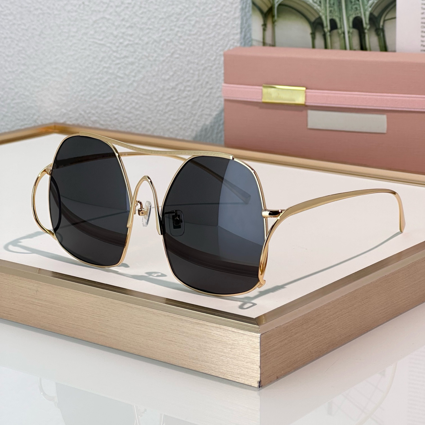 Fashion Sunglasses For Men Women A58 Designer Summer Oval Avant-Garde Goggles Travel Style Anti-Ultraviolet UV400 Popular Metal Full Frame Glasses Random Box 58