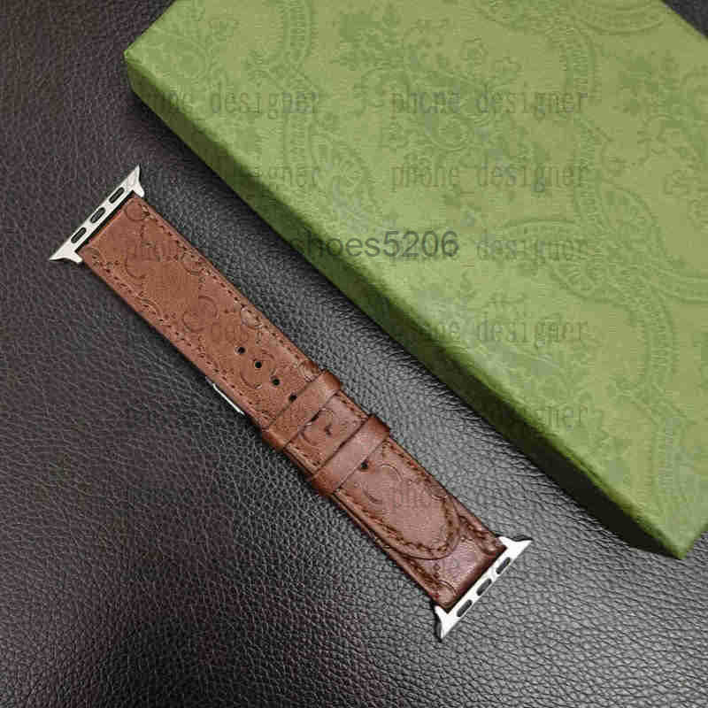 Smart Straps designer Luxury Designer Applewatch Strap for Apple Watch Band iWatch Fashion 38 40 41 42 44 45 49mm Leather Colorful Flower Print Watchband 4O3O