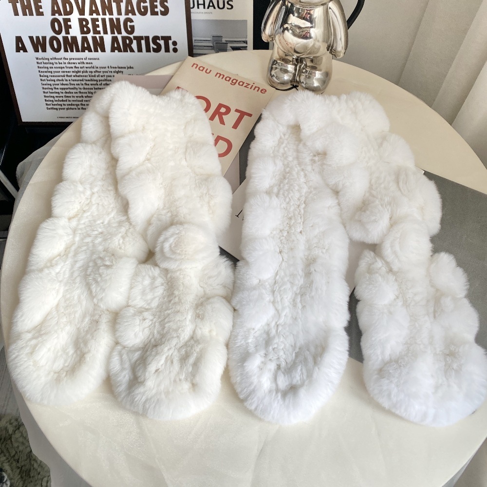 Korean version of otter rabbit fur scarf womens autumn and winter thick and versatile warm plush fur scarf double-sided woven fur collar241018