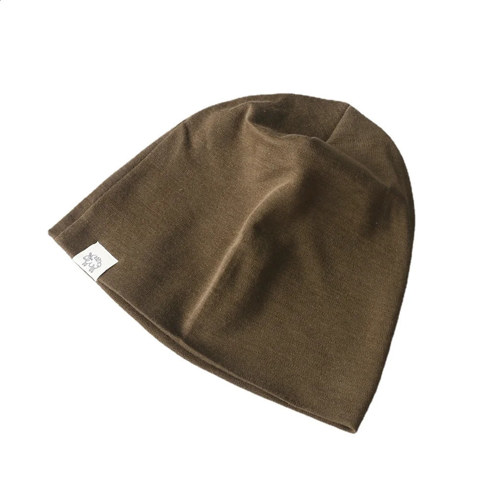 Unisex Merino Wool Knitted Beanie Hats For Men Women 100% Merino Wool Double-layer Thickened Warmth Hedging Dome Outdoor Ear Cap 250120