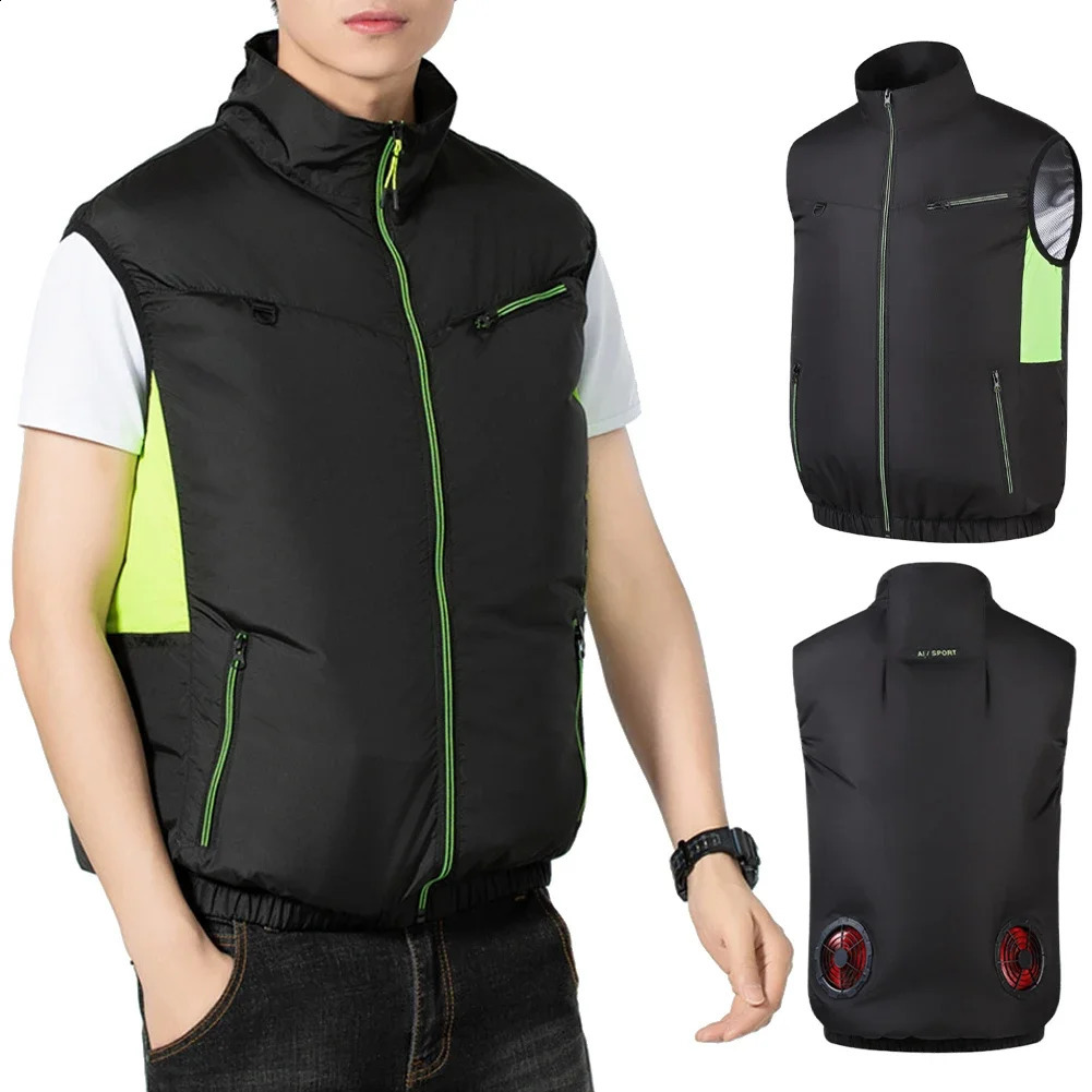 Cool Vest Wearable Cooling Fan Vest Air-conditioned Clothes 3-Speed Adjustment Fan for High Temperature Work Hiking Fishing Vest 250206