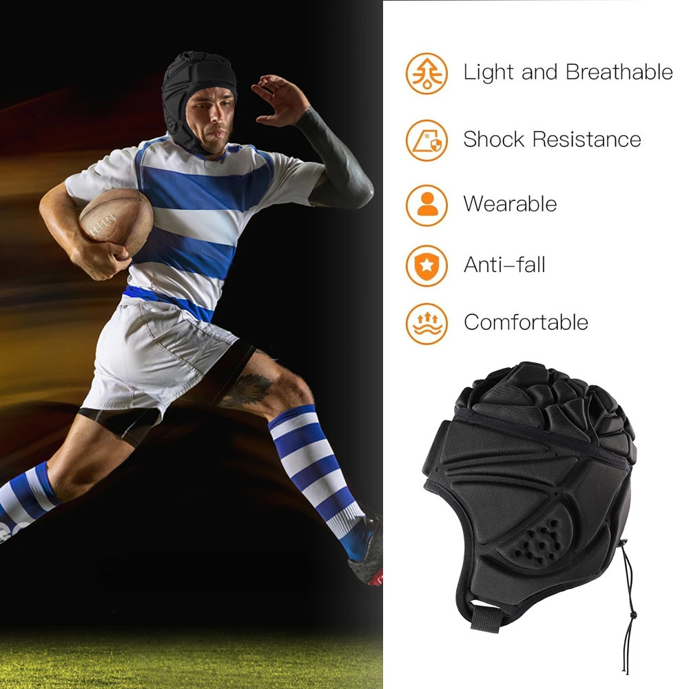 Rugby skiing helmet anti fall breathable football goalkeeper helmet 250120