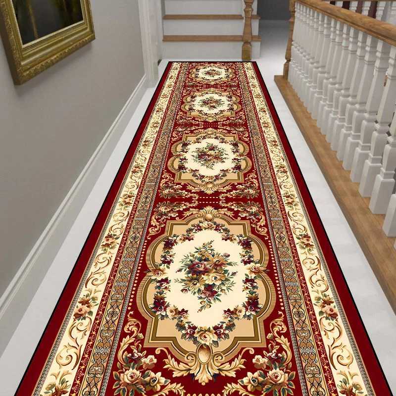 Bohemian Long Corridor Carpet Luxury European Decoration Hallway Rug Non-slip Easy Cleaning Floor Mat Stairway Runners Carpets Z250206