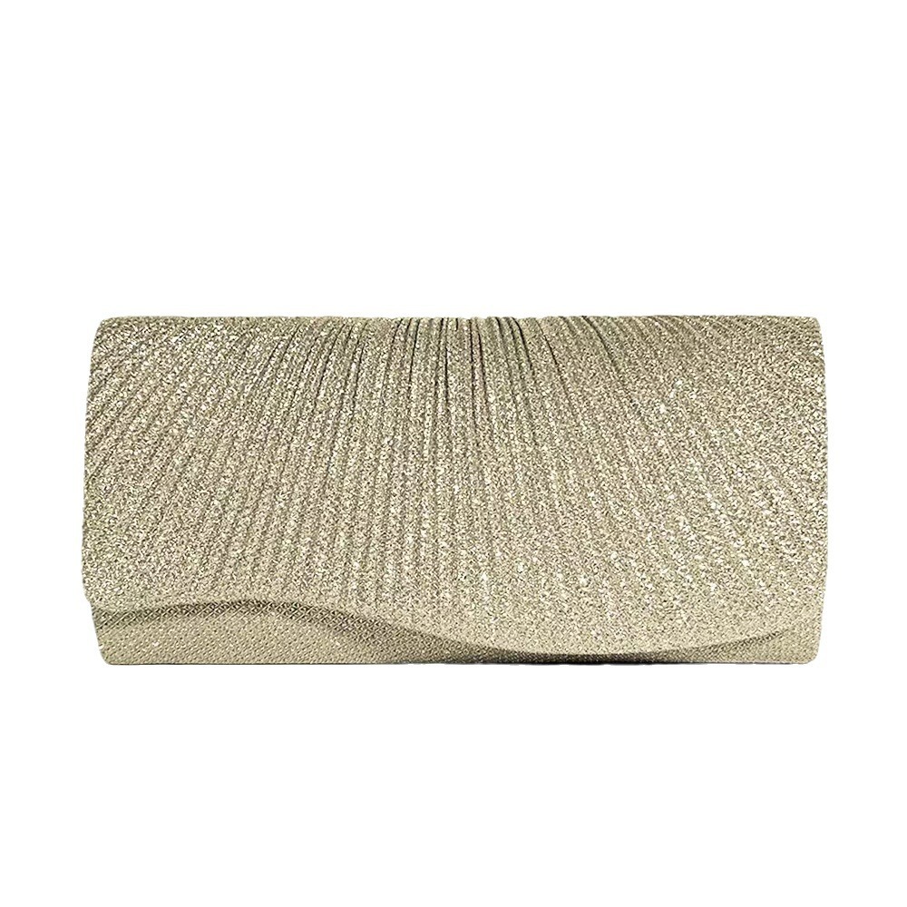 Banquet Ladies' Handbag, Crossbody Fashion New Pleated Bag, Hood, Hand-Held Evening Makeup Bag