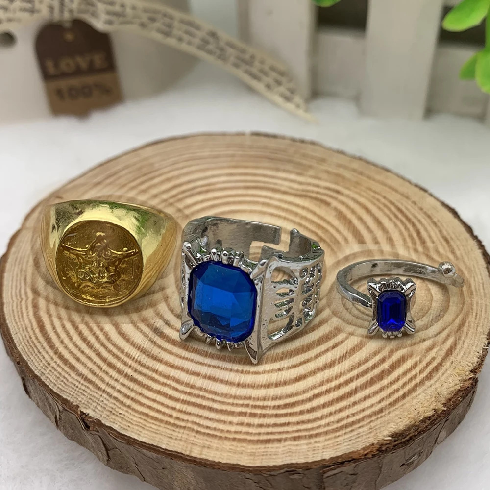 Anime Butler Ciel Phantomhive Cosplay Ring Unisex Adjustable Opening Rings Jewelry Accessories Gifts