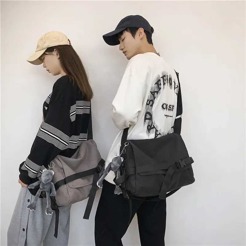 Canvas Crossbody Bags for Ladies Large Capacity Shoder Bag Casual Girls Students School Bags Fi Men Messenger Bag Sahel Z250206