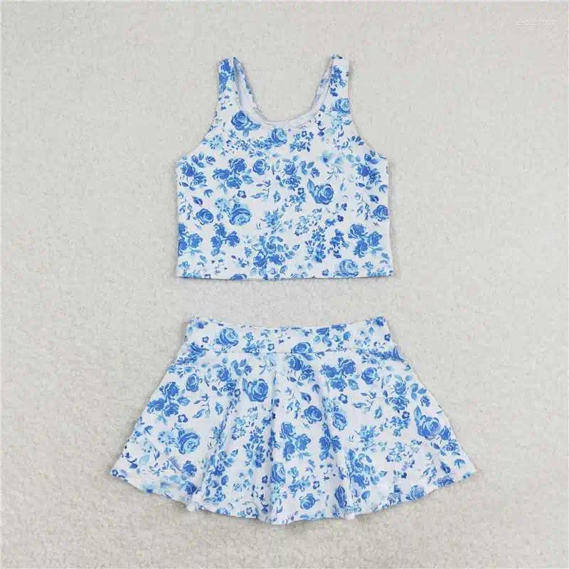 Clothing Sets Baby Girls Swimsuits Knit Knee Length Active Wear Athletic Pink Color Boutique Kids Designer Clothes Dress Shorts