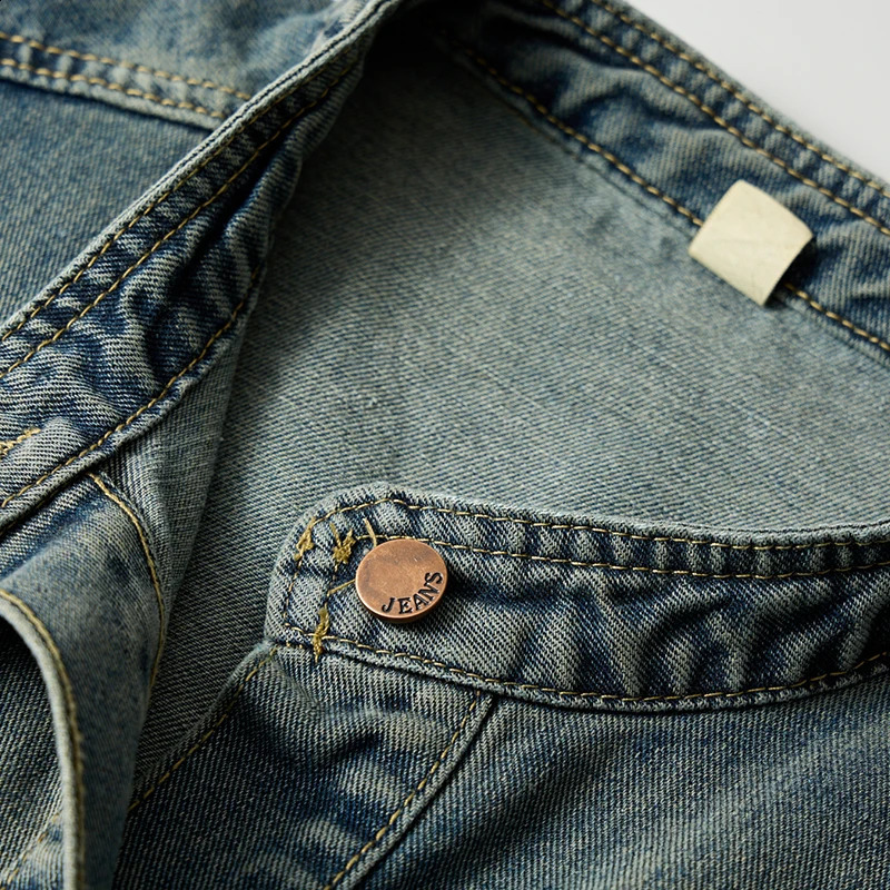M-XXXL Vest Stylish Mens Denim Vest With Chest Pocket And Vintage Jeans Sleeveless Jacket Casual Streetwear Waistcoats 250206
