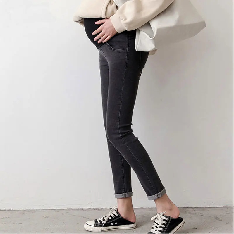 Sky Blue Maternity Pants Pregnancy Clothes Denim Jeans Leggings for Pregnant Women Clothes Nursing Trousers Capris M-2XL 250206