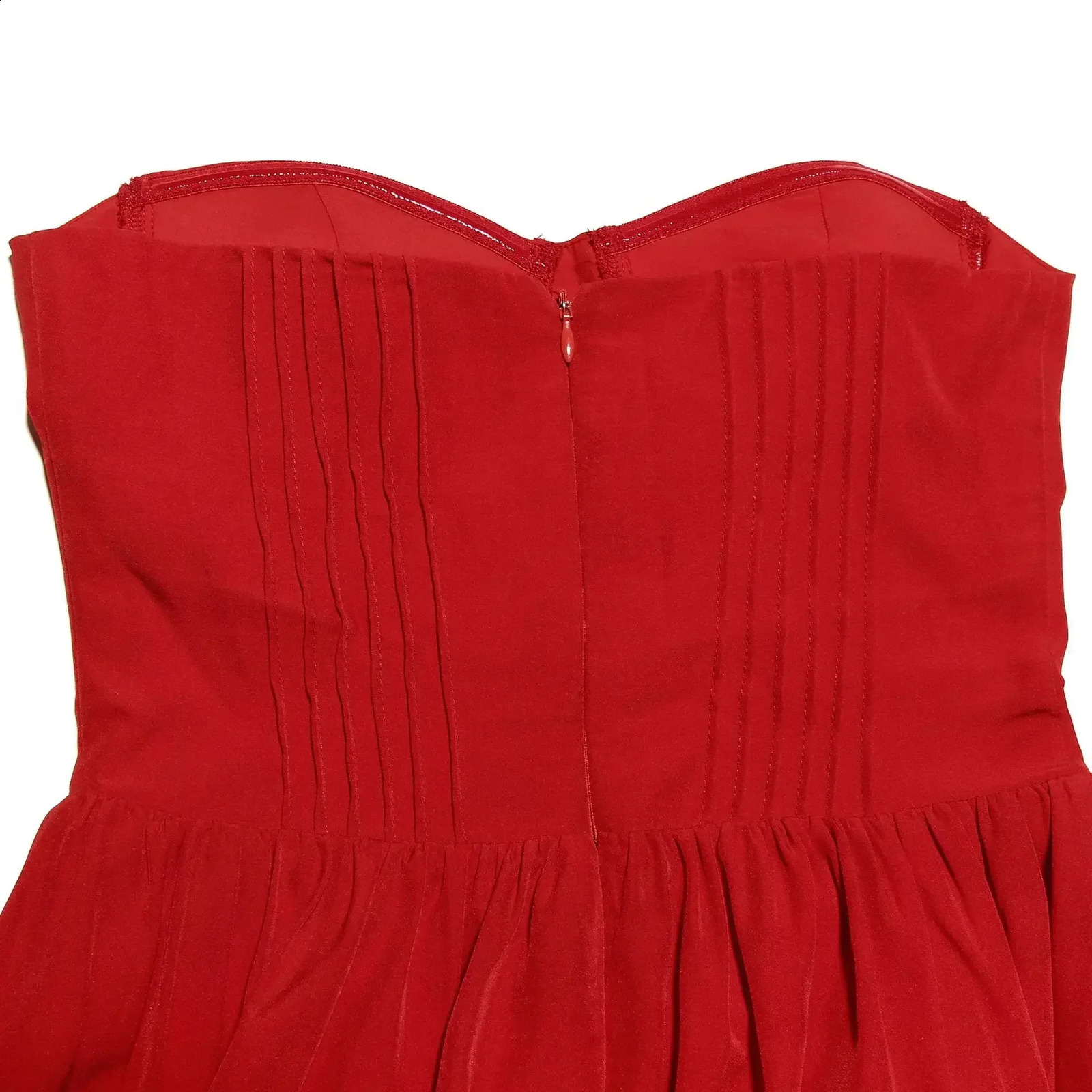 Suninheart Women Red Strapless Dress Sexy Arrivals Midi Casual Holiday Birthday Party Dresses Female 250206