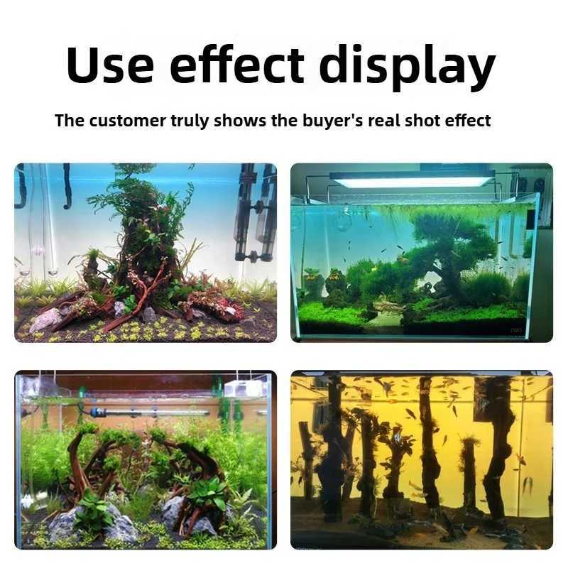 Custom Fish Tank Backlight LED Lighting RGB Colourful Gradient Acrylic Aquarium Backdrop Decoration Timer and APP Control Dimmer Z250205