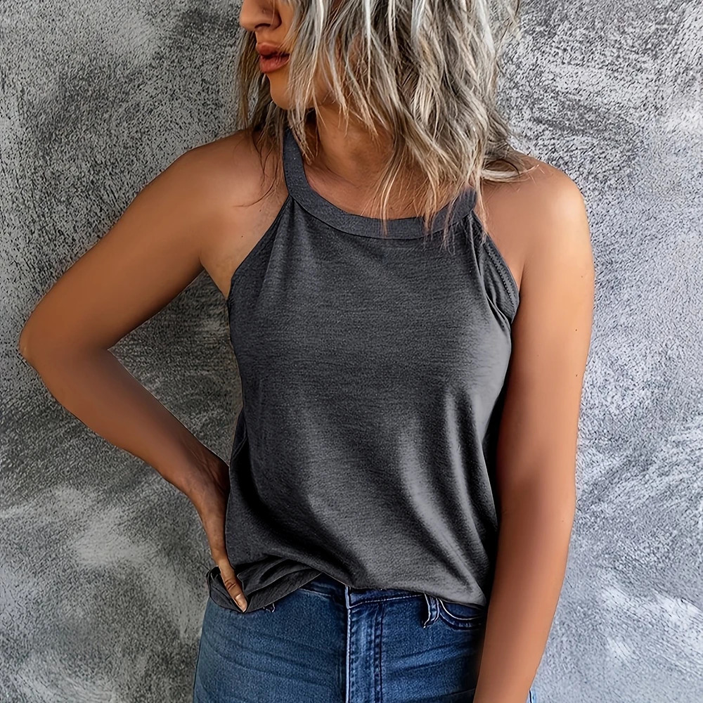 Customized Print Leisure Vest T shirts Sleeveless Women DIY Your Like Po or Tops Tshirt Casual Fashion Camisole Vest 250206