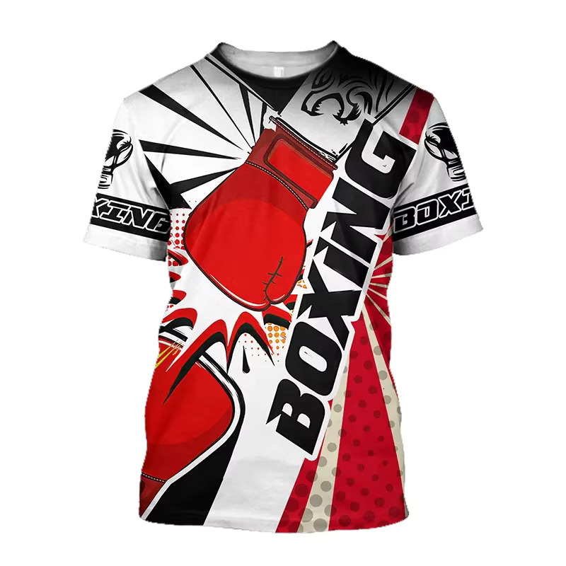 Boxing Training T-shirt Tough Guy Boxer Graphic T Shirt for Men Clothing Quick Dry Tshirt Unisex Gym Fitness Sports Short Sleeve
