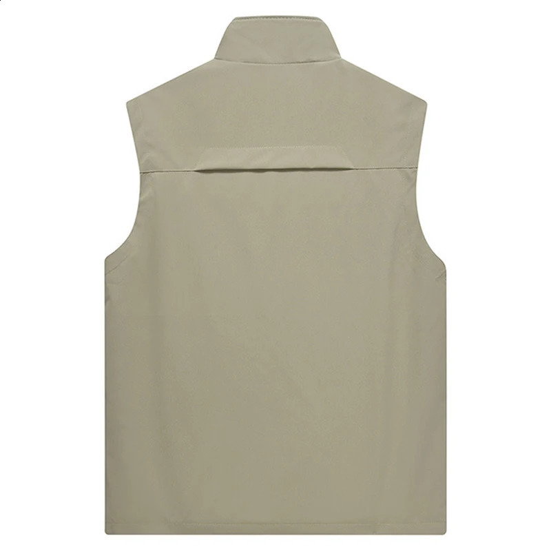 Arrive 6 Pockets Men Soft Shell Vests Quality Outdoor 5XL Plus Size Quick-drying Camping Fishing Pography Cargo Waistcoat 250206