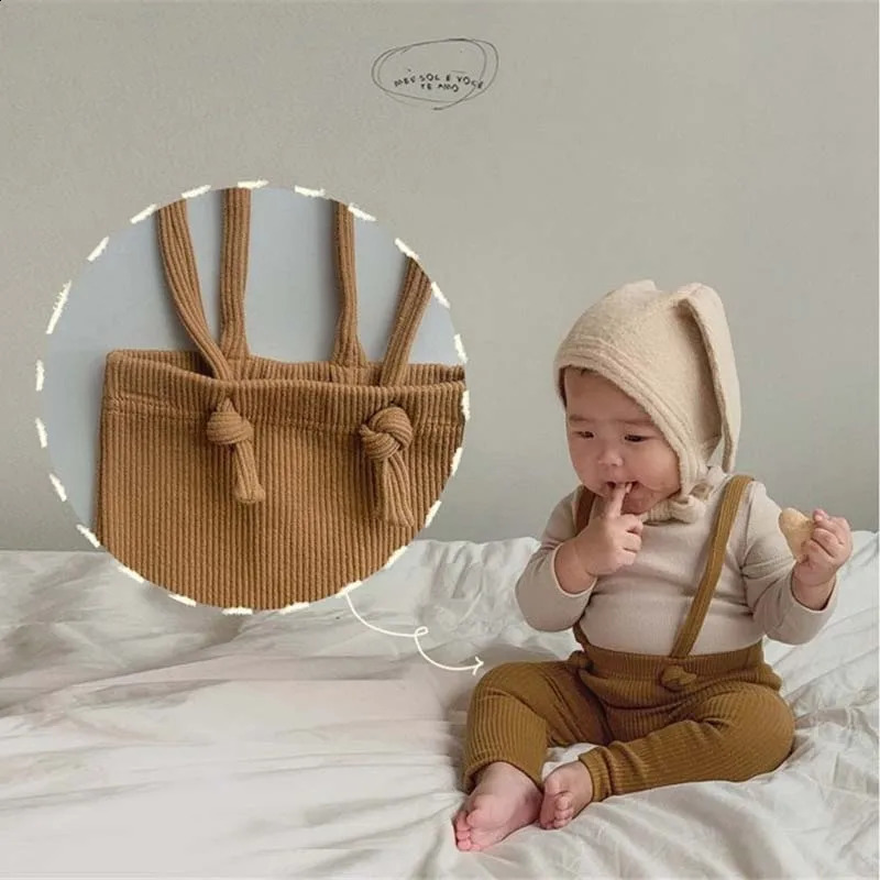Baby Pants Spring Autumn Korean Solid Infant Pants Striped Loose Pants Ealstic Cotton Toddler Pants 0-24Months 250206