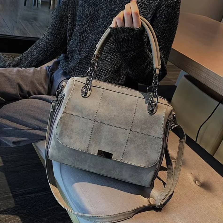 Casual Shoulder High Quality Soft Scrub Leather Crossbody For Handbags Women Bags Designer Sac A Main