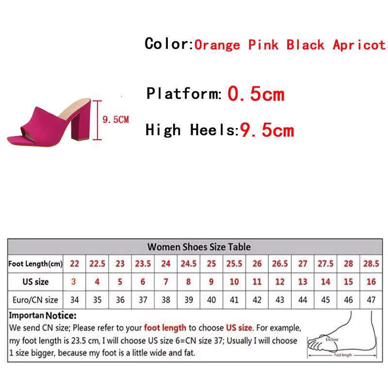 Liyke Orange Knitted Stretch Fabric Women's Thick Heels Slippers Summer Fashion Open Toe Gladiator Sandals Female Shoes Pumps