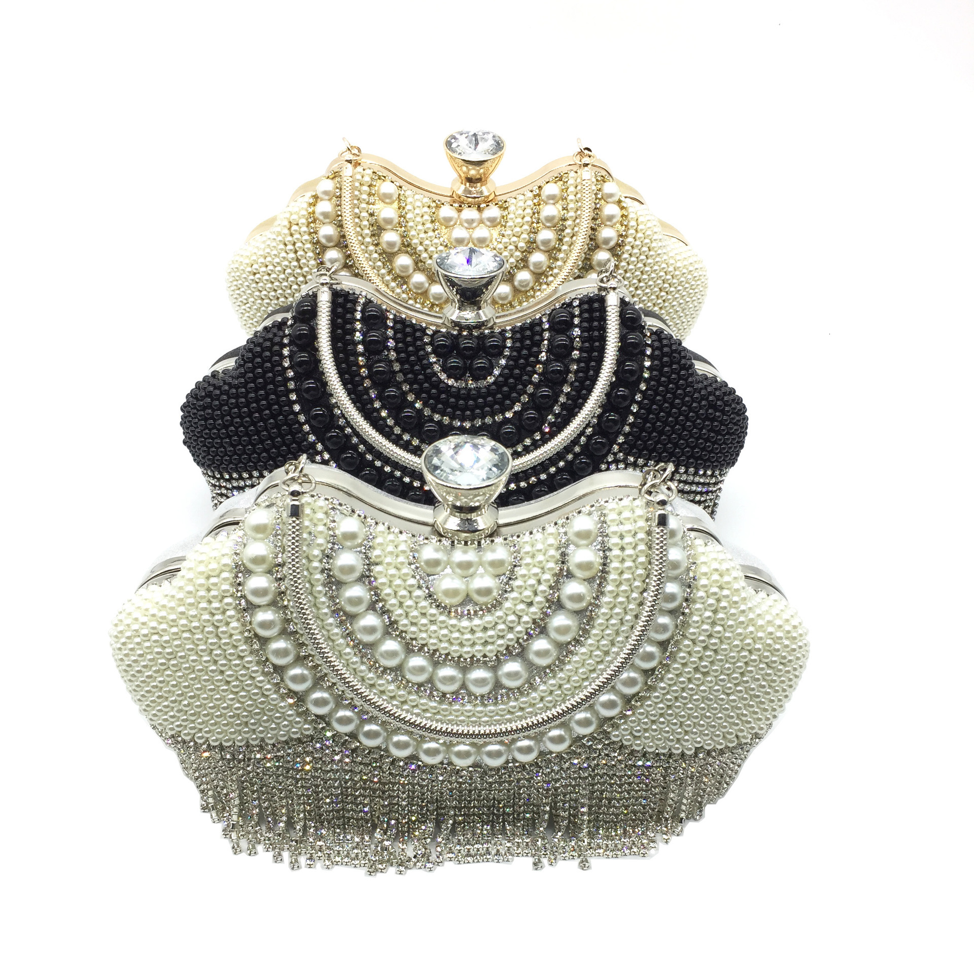 New Tassel Handmade Dinner Women's Diamond Inlaid Fashionable Evening Dress Bag, Handbag, Makeup Bag