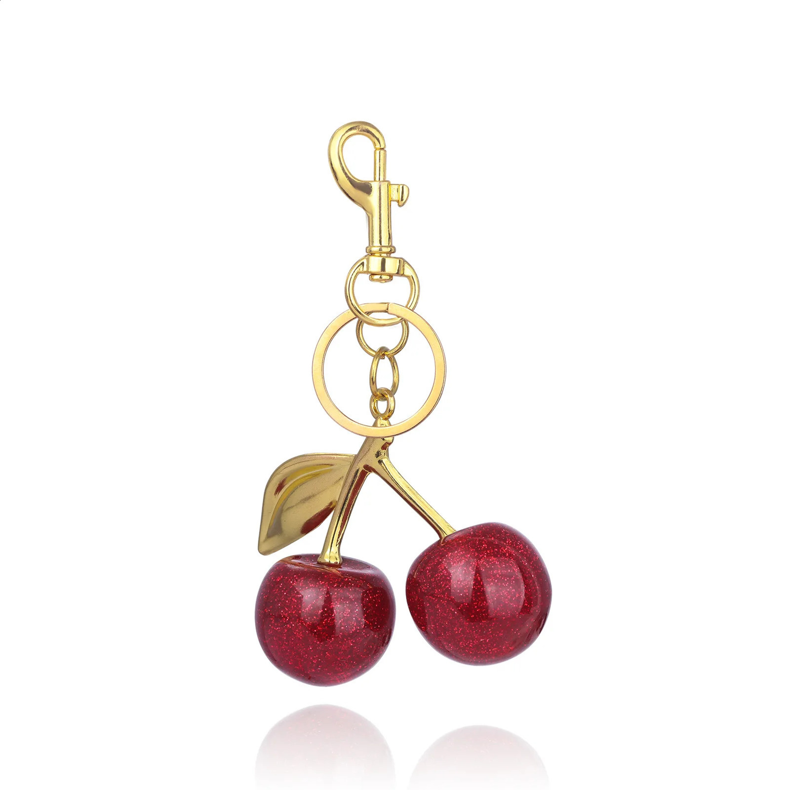 Cherry Pendant Keychains for Women Bag Pendant Couple Car Key Chains Jewelry Gift Decoration Accessories 250107