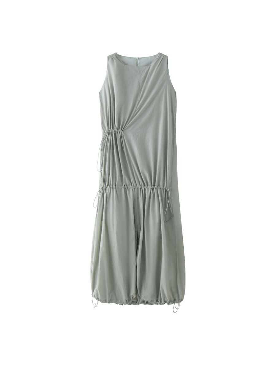 L165 summer new Korean lazy air pleated dress light breathable fluffy silhouette long skirt female