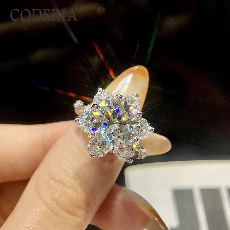 Real 3 Carat Ring GRA Diamond Certified VVS High Quality Silver S925 Plated 18K White Gold Womens Jewelry 250121