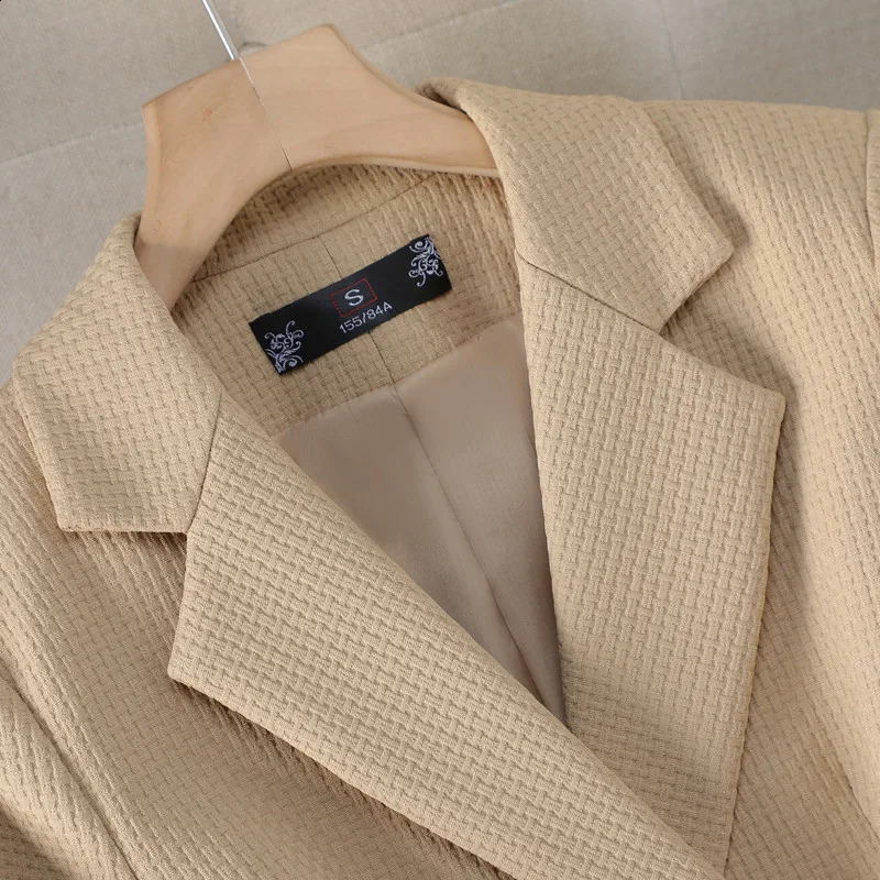 NAVIU Women Pants Suits Coffee Khaki Black Blazer And Trousers Set Office Ladies Work Business Uniform Female Pantsuits 250206