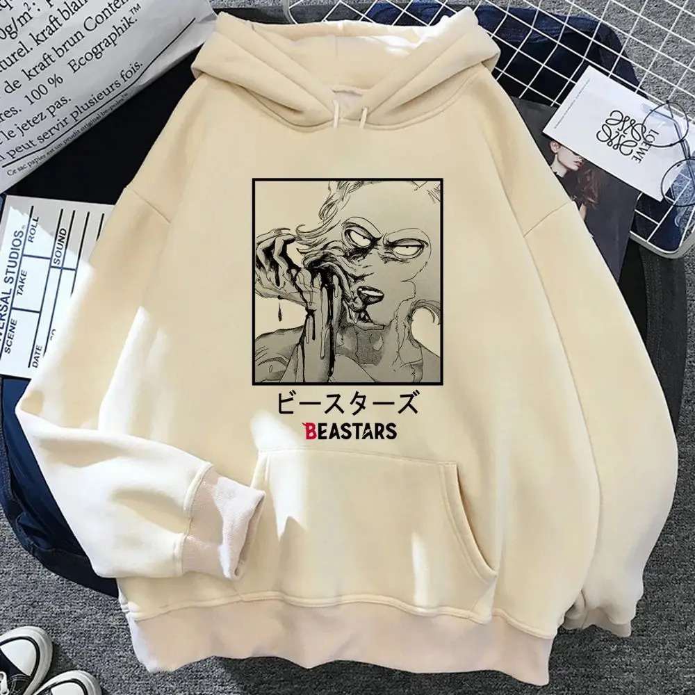 Beastars- Womens Hoodie Korean Cotton Comfort Hoodie Gothic Street Wear Japanese Knitwear 250206