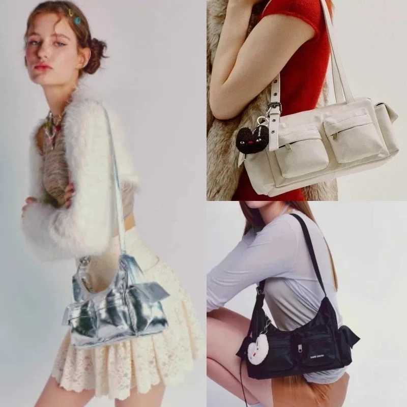 Mitpockets Korean Brand Handbags Letter Printed Fi Shoder Bags Two Si Classic Crossbody Bags Casual Bags For Wen Z250206