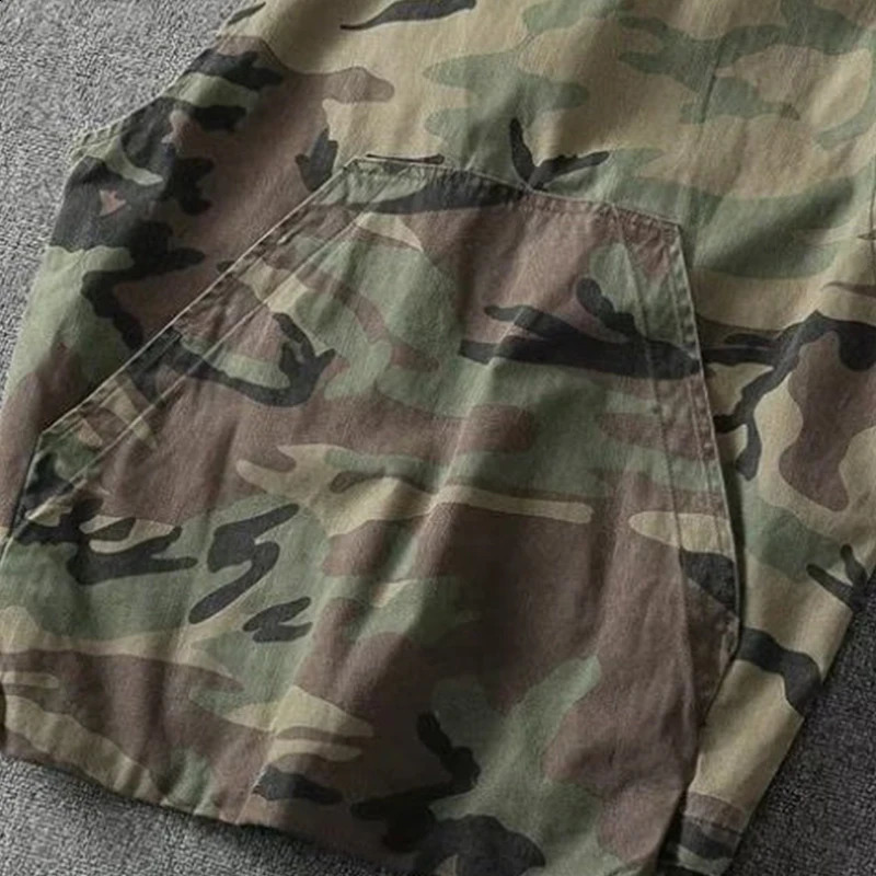 Gmiixder American Multi-pocket Retro Work Vest Men Korean Cargo Waistcoat Outdoor Canvas Trend Vest Motorcycle Jacket 250206