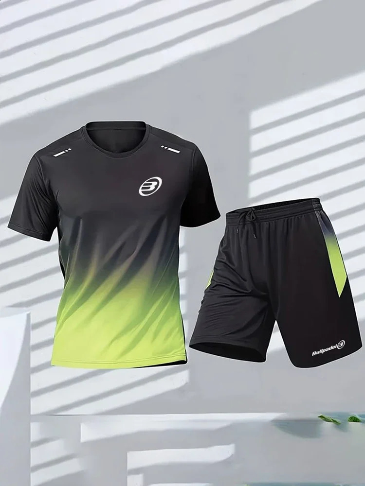 Bullpadel Mens Sport T-shirt Mens Tennis Sport Short Sleeve 3D Printed T-shirt Summer Badminton Tracksuit 250206