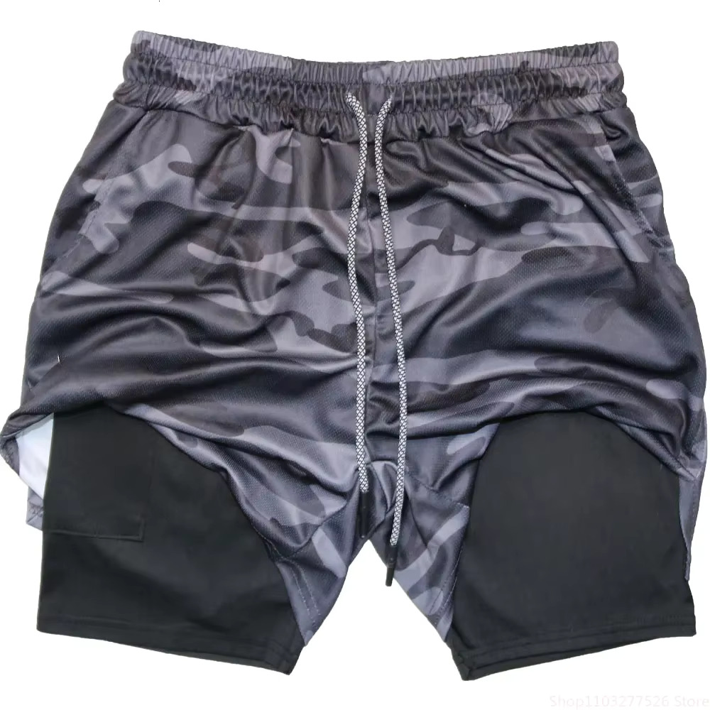 Mens Two-in-one Multifunctional Shorts Summer Quick-drying Casual Breathable Sports Pant Boxing Jiu-jitsu Training Shorts M-3XL