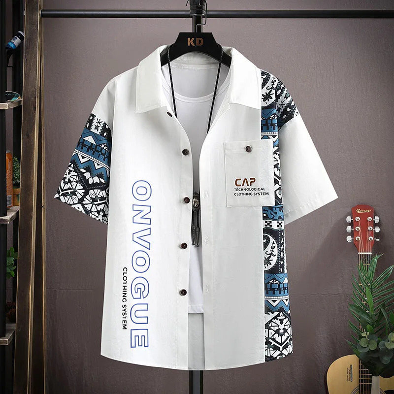 mens Printed Shirt Sets high quality Fashion Trend Shorts Casual Mens Shirtshorts Two Pieces Suits Fitness Sportswear 250121
