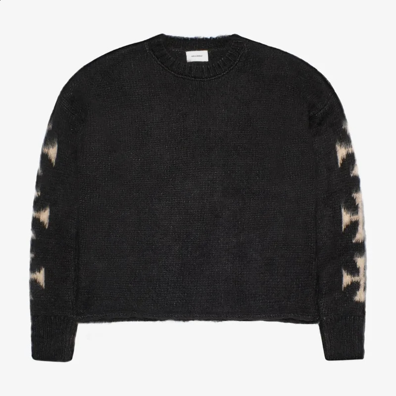 Y2k Punk Goth street Men sweater Retro Hip Hop Winter warm knitwear Couple Harajuku trend Fashion casual oversized pullover 250114Z