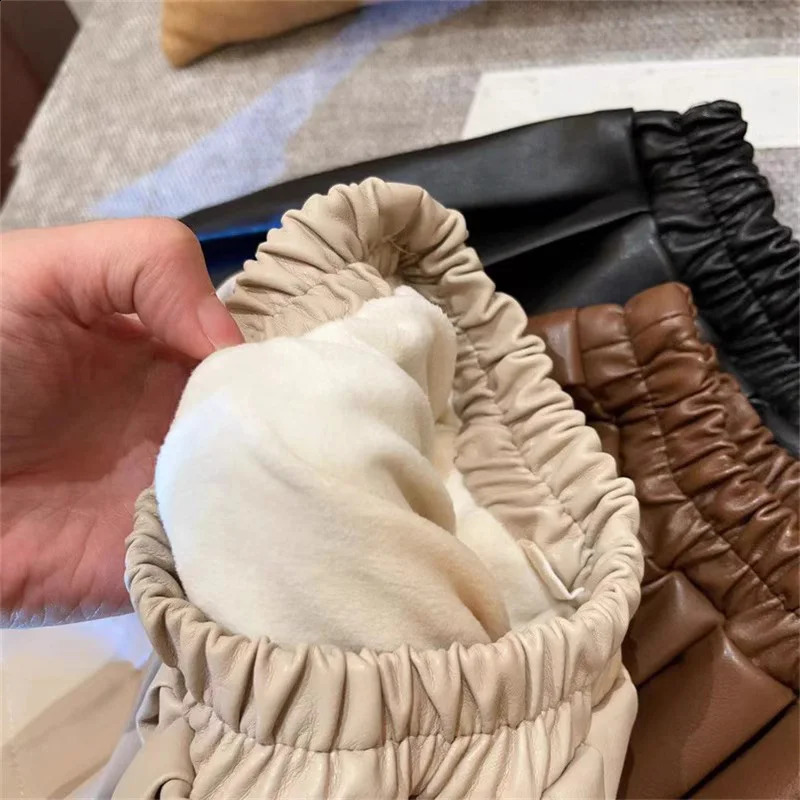 2-10 Years Baby Toddler PU Pleated Children School Girls Fall Winter Plush Skirt Pleated Skirts For Kids Children Clothes 250206