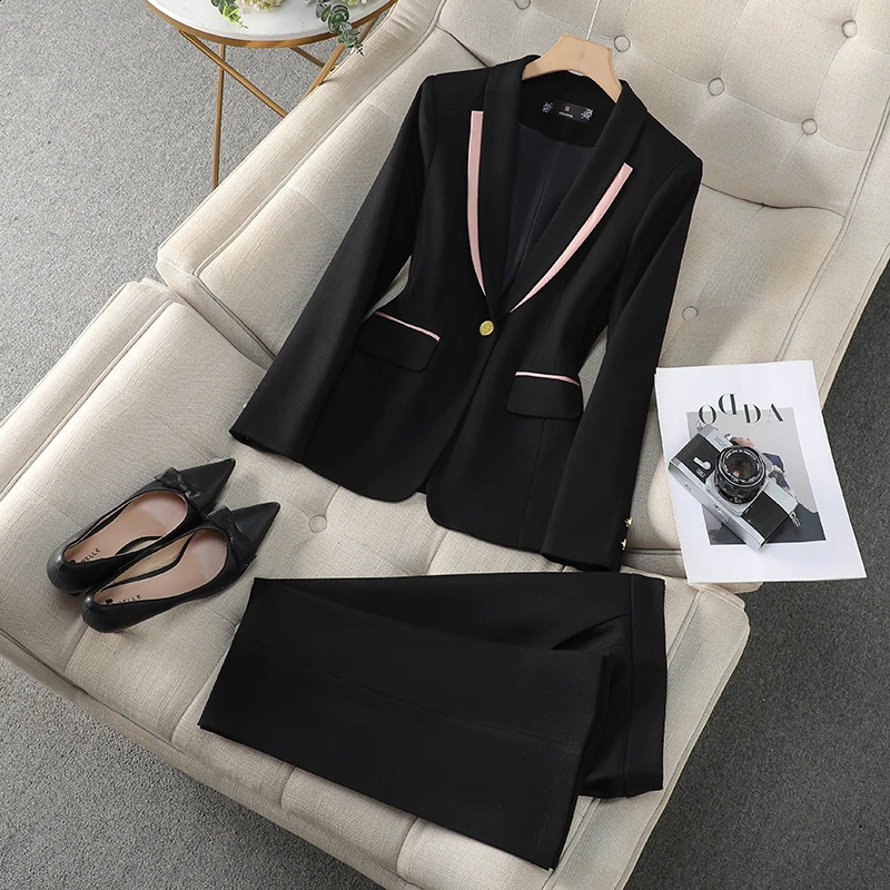 NAVIU Style Autumn Winter Green Office Work Wear Clothes For Women Blazer Set Trouser Business Elegant Pants Suits Outfit 250206