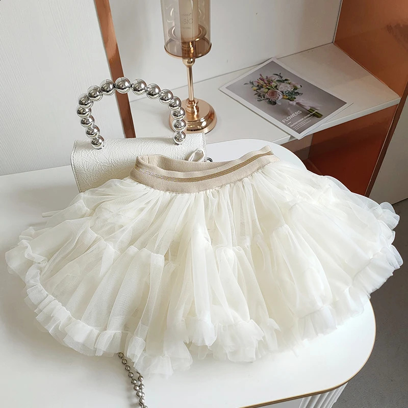 Baby Girls Tutu Skirt Fluffy Children Ballet Kids Pettiskirt Baby Girl Skirts Princess Tulle Party Dance Mesh Cake Skirts 250206