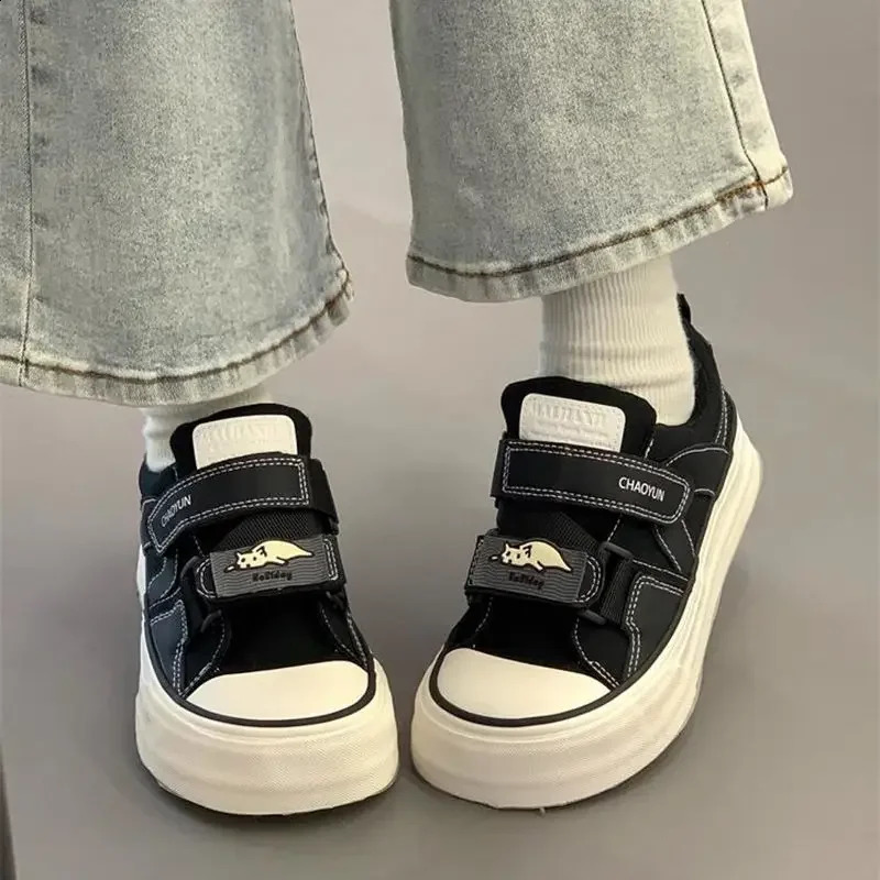 SHANPA Cute Canvas Shoes Women Versatile Breathable Fashion Korean Style Flat Shoes Casual Versatile Solid Colours Sneaker 250206