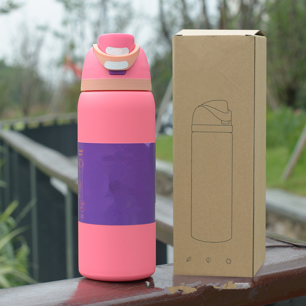 Owala Water Bottles Cat Design Cup Vacuum Flasks Thermoses Drinkware Thermo Stainless Steel Tumblers Thermal Original Cold Coffee Mugs 24oz 32oz 0408