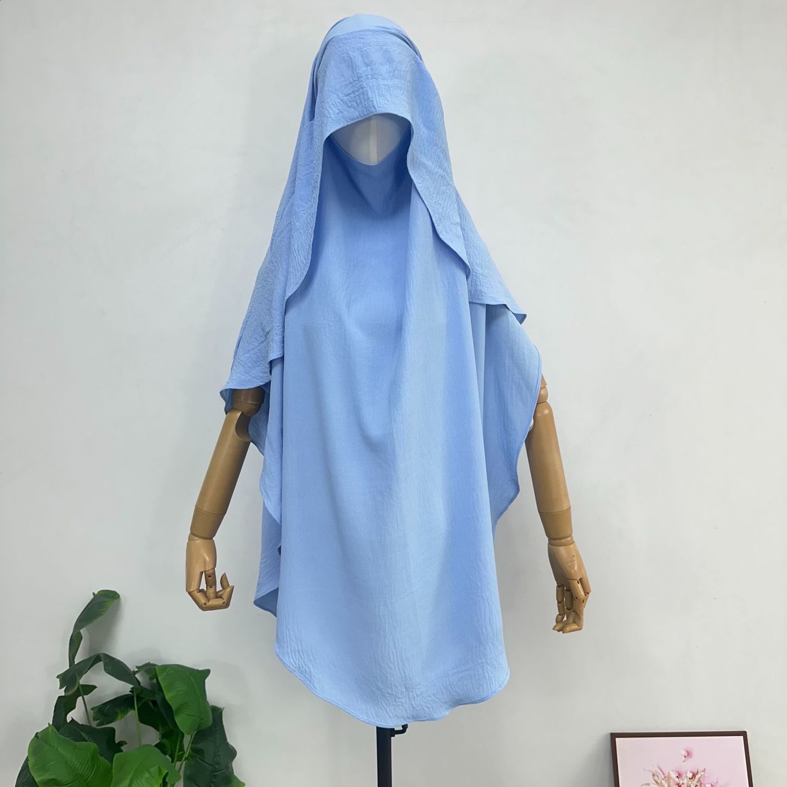 Premium Khimar Stretchy Breathable High Quality One Layer EID Ramadan Muslim Women Islamic Diamond Shape Prayer Hijab 241227
