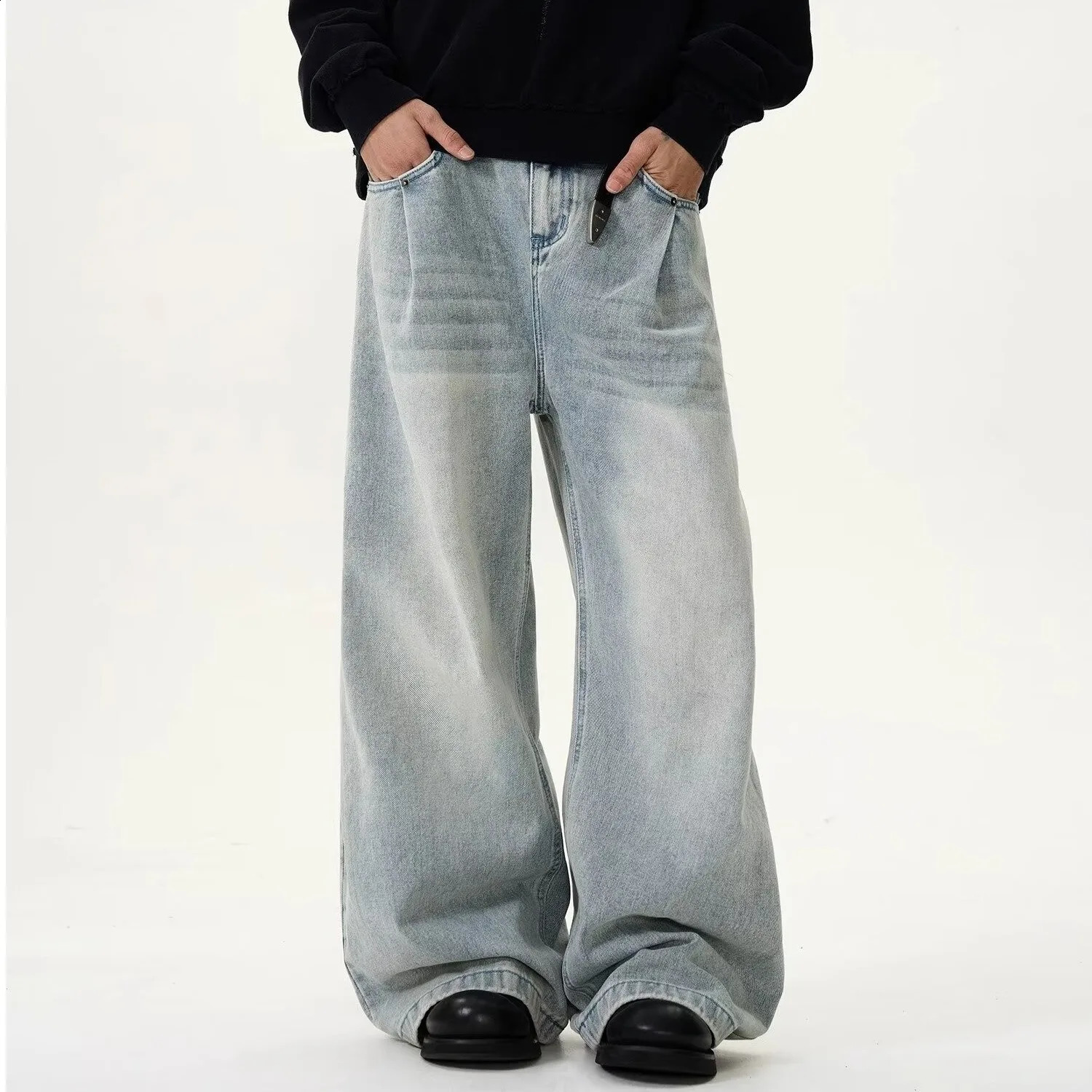 Mens Y2K Jeans Vintage Baggy Jean Pants Grunge Aesthetic Skater Pants Streetwear Relaxed Fit Jeans Trousers 250206
