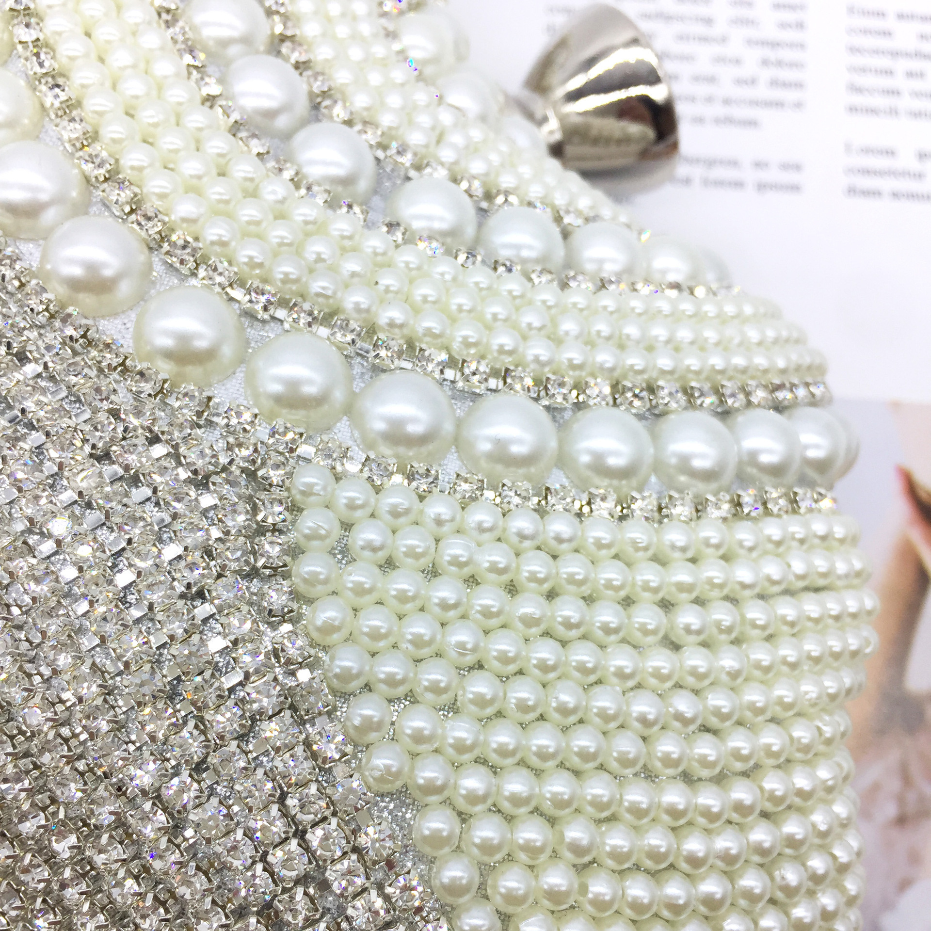 New Tassel Handmade Dinner Women's Diamond Inlaid Fashionable Evening Dress Bag, Handbag, Makeup Bag