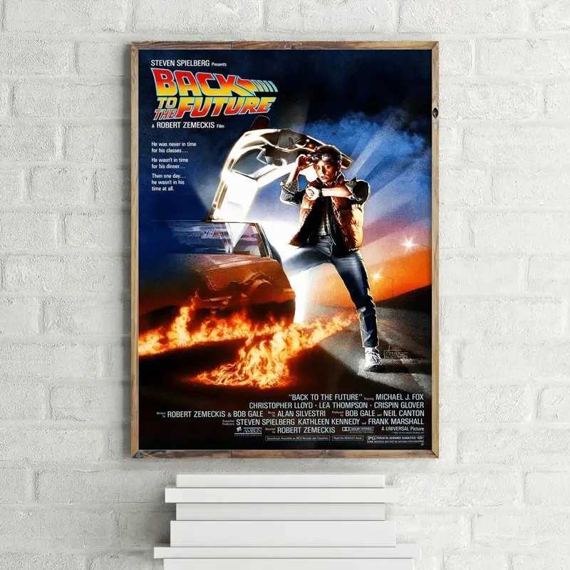 Back to the Future Trilogy Poster Scene Ro Decorative Painting Wall Art Canvas Printing His Decorative Images Y250122