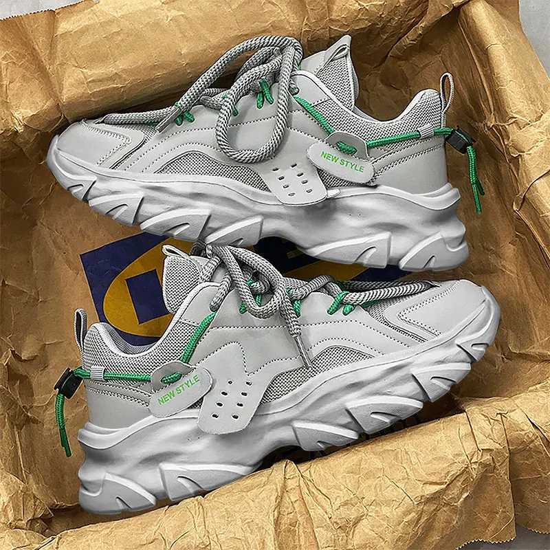 New high-quality foldable Versatile white shoes for mens casual sports outdoor running and luxurious mens platform shoes for the four seas Y250408