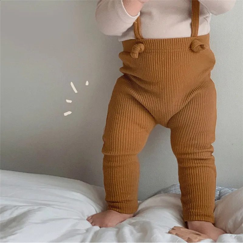 Baby Pants Spring Autumn Korean Solid Infant Pants Striped Loose Pants Ealstic Cotton Toddler Pants 0-24Months 250206