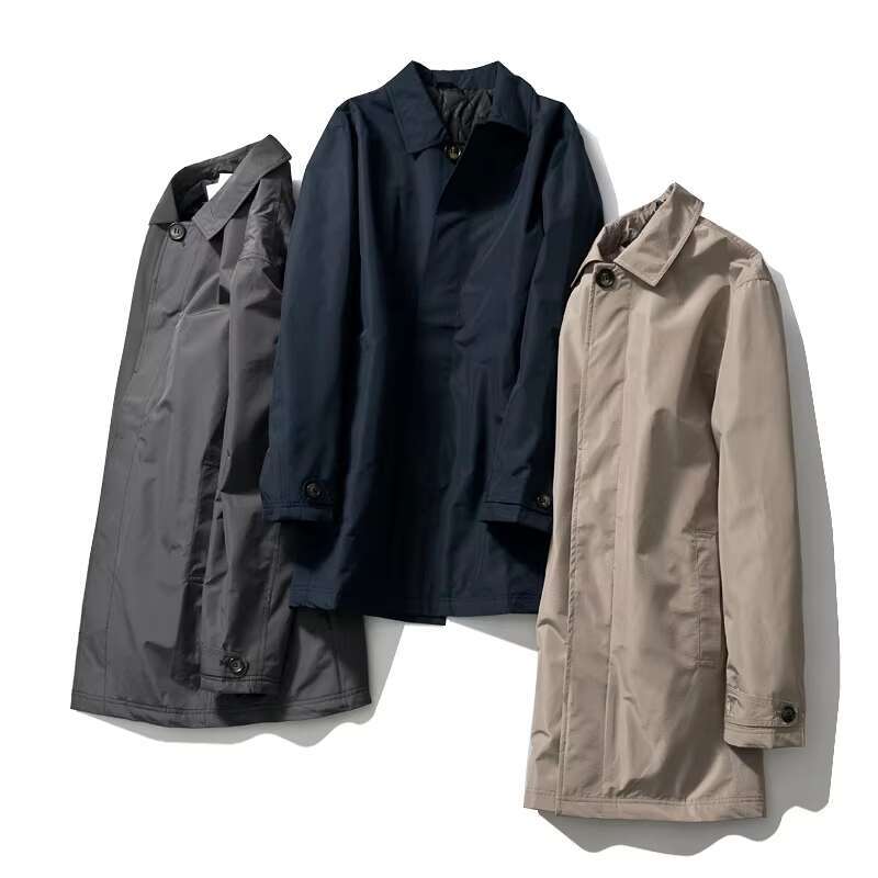 European Autumn Winter Men's Leisure Business Commuter Large Medium Long Cropped Cotton Windbreaker Outdoor Camp Trekking Jacket