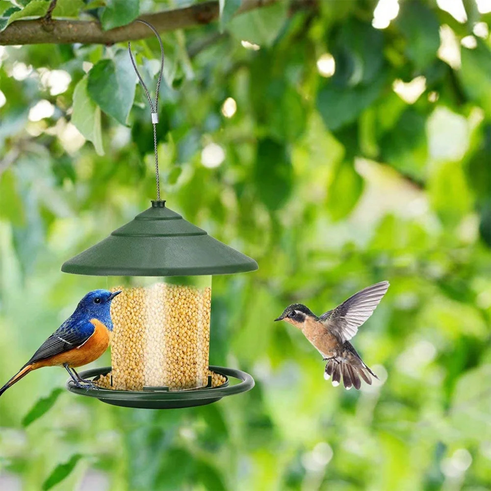 Hanging Wild Bird Feeder Outdoor Pet Food Dispenser Multiple Holes Bird Feeder Automatic Foot Feeding Tool for Flying Animals 250121