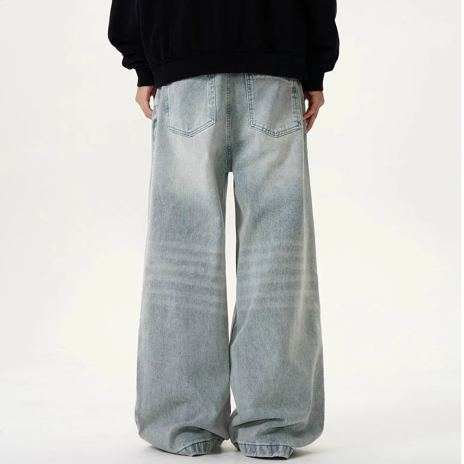 Mens Y2K Jeans Vintage Baggy Jean Pants Grunge Aesthetic Skater Pants Streetwear Relaxed Fit Jeans Trousers 250206