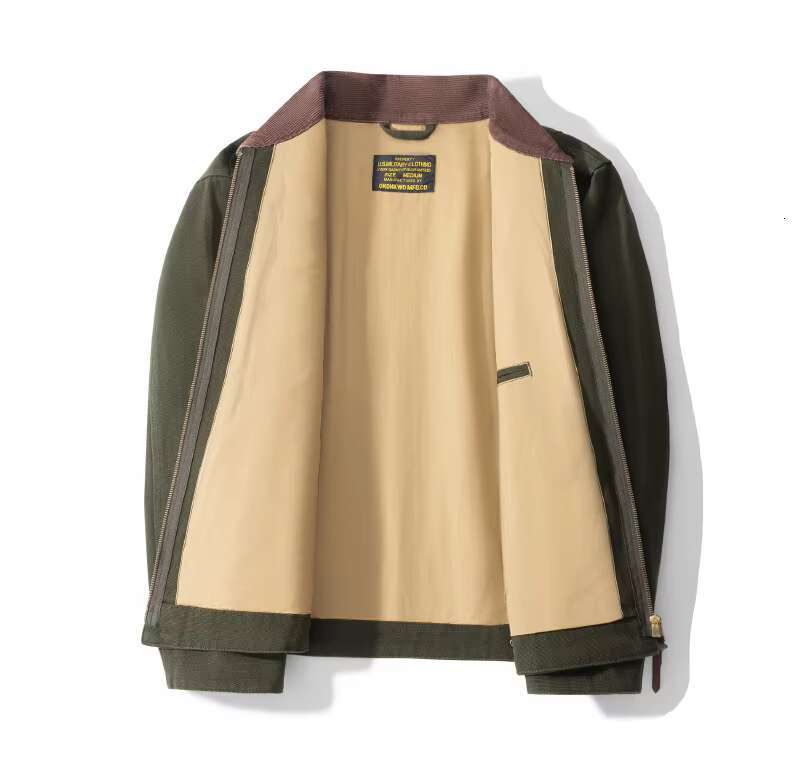 Retro Short J97 Flight Jacket Heavy Motorcycle Windproof Loose Bomber Jersey Outdoor Trekking Camping Training Windbreak Men